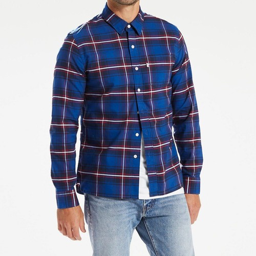 Levi's Performance Sunset One Pocket Blue Thermadapt Long Sleeve Shirt S M  L XXL | eBay