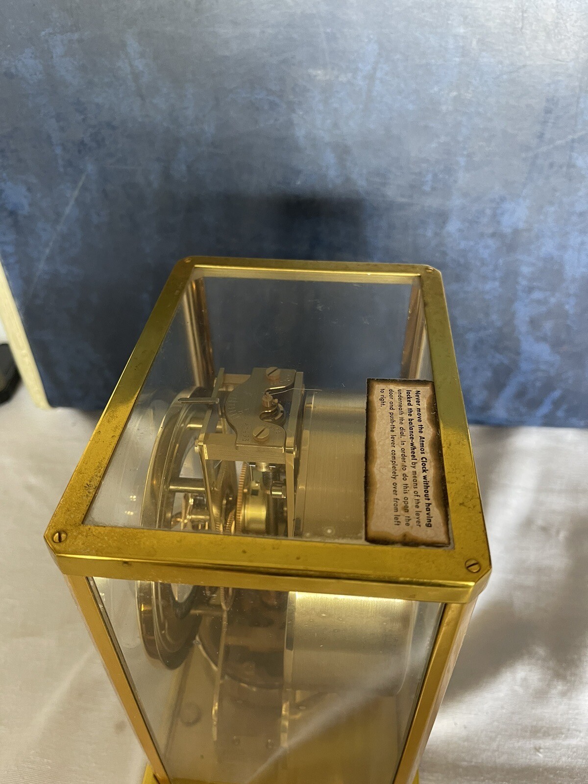 ATMOS CLOCK5265 BY JAEGER LE COULTRE WITH CASE WORKS BUT STOPS