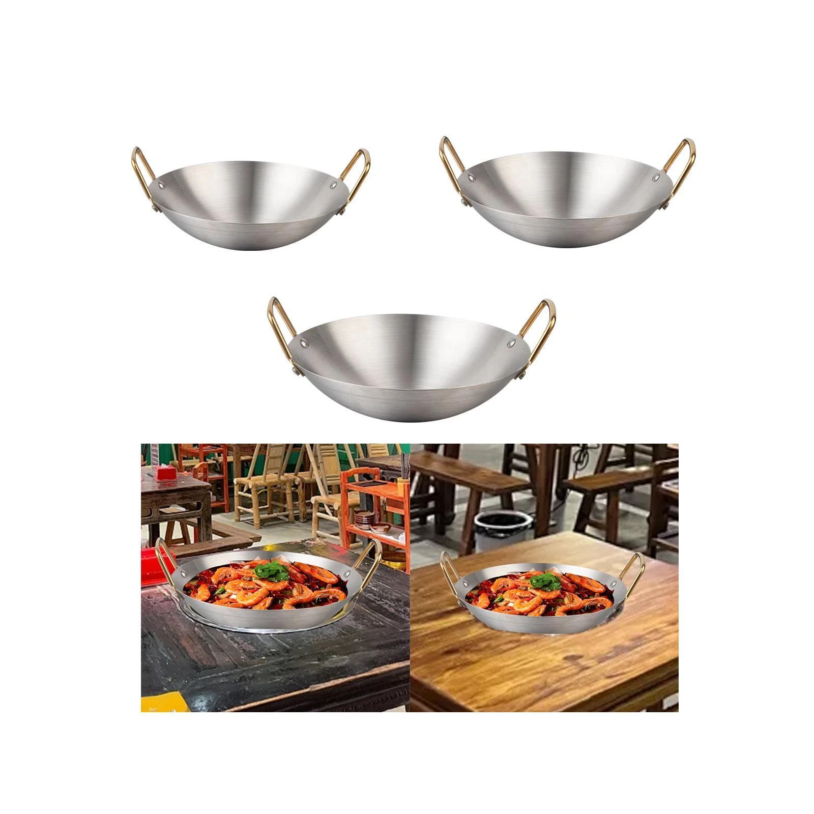 Stainless Steel Wok Deep Fry Pan Multifunctional Household Restaurant Cooking
Opens in a new window
