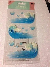 JOLEE'S DIMENSIONAL STICKERS WAVES - OCEAN WAVES - BEACH WATER SEA WAVES 3D NEW