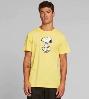 Tee shirt jaune Snoopy Dedicated en coton biologique étiqueté à 34,95€ (mp) - Photo 1/4