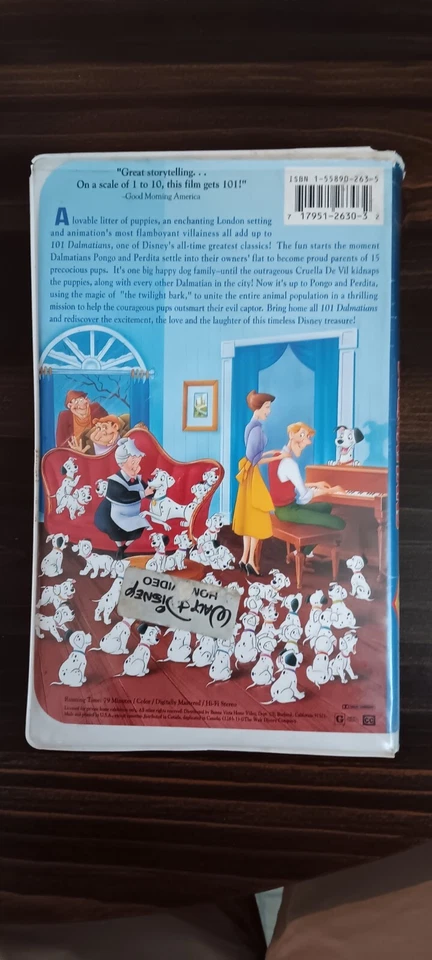 RARE Walt Disney's Classic 101 Dalmatians The Black Diamond Edition 💎 #1263 VHS - Image 4 of 4