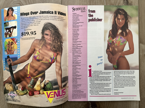 Vintage July 1992 Swimwear USA Magazine New Body Special Venus Model ...