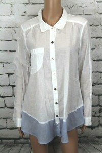 sheer white button up