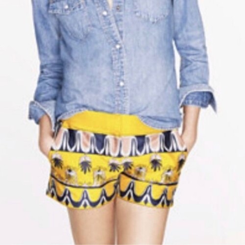 JCrew NWT dressy shorts in marigold size 6 - Picture 2 of 8