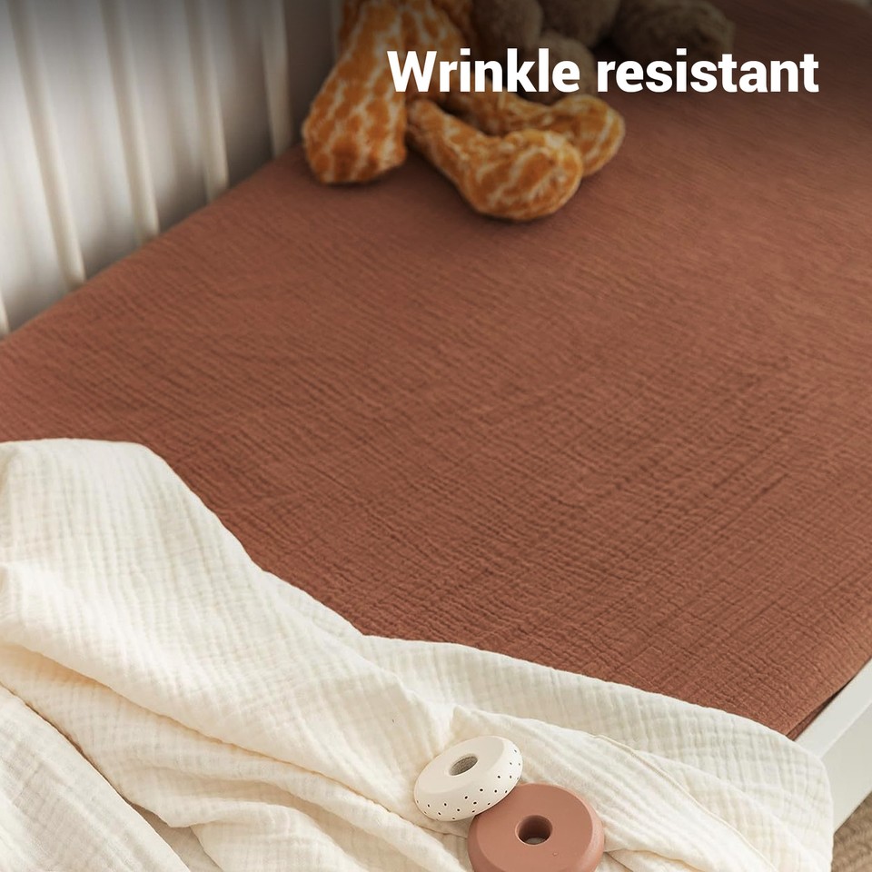 Baby Muslin Crib Sheet Wrinkle Resistant Crib Mattress Sheet For