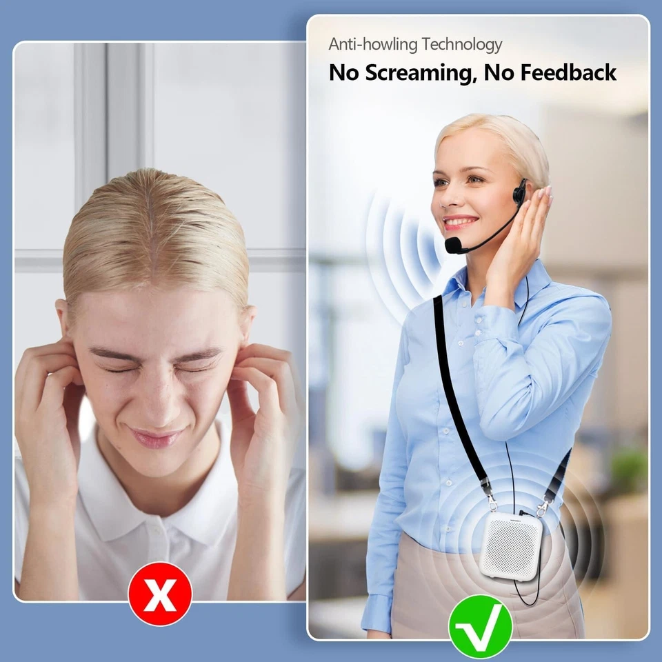 NORWII S358 S368 Tragbar Stimmverstärker Sprachverstärker Lautsprecher Mikrofon - Bild 4 von 4