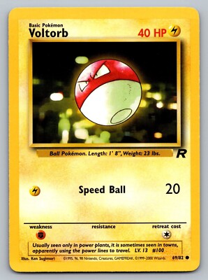 Pokémon TCG Team Rocket Voltorb #69