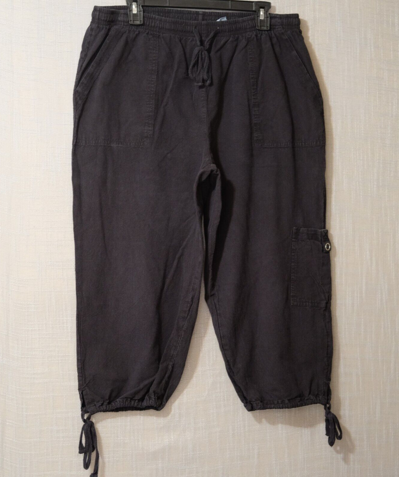 CLASSIC ELEMENTS Capri Pull On Black 100% Cotton … - image 1