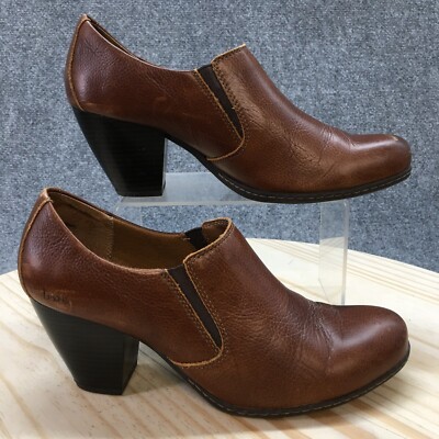 BOC Born Concept Boots Womens 9.5 Casual Slip On Heels Low Bootie BC6614  Brown | eBay