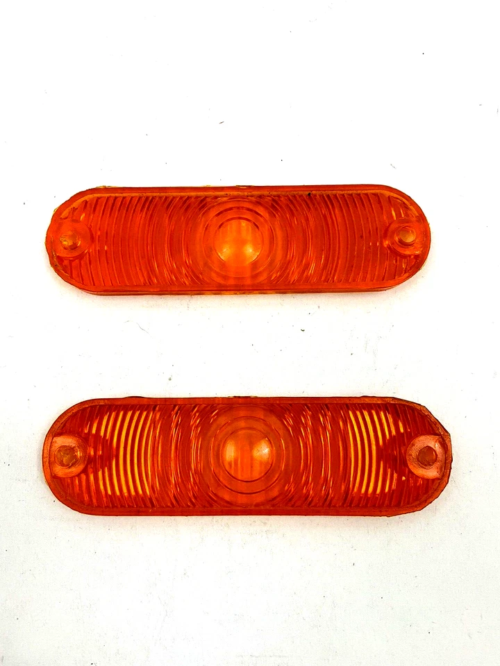 1963-1970 AMC RAMBLER PARK LAMP TURN SIGNAL LENS SET AMBER NEW #821-SET - Image 4 of 4
