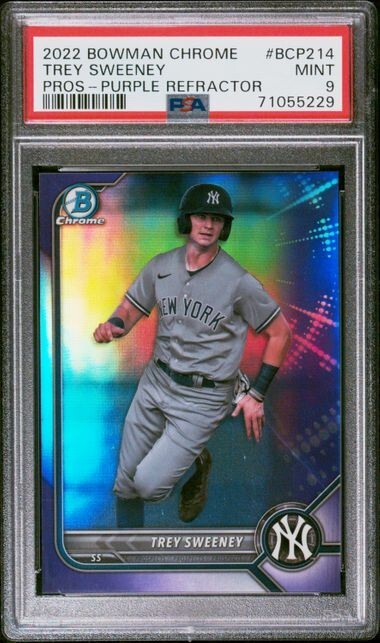 2022 Bowman Chrome Purple REFRACTOR 45/250 #BCP214 TREY SWEENEY