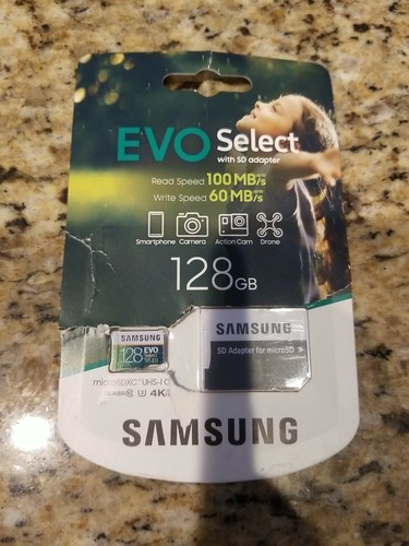 EVO Select 128GB microSDXC 100MB/s Full HD & 4K UHD Memory Card w/ SD Adapter - Picture 2 of 4