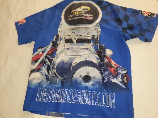 Advertising Edge Official Uniform USA  NHRA Racing Drag Cars Shirt Sz 2XL USA