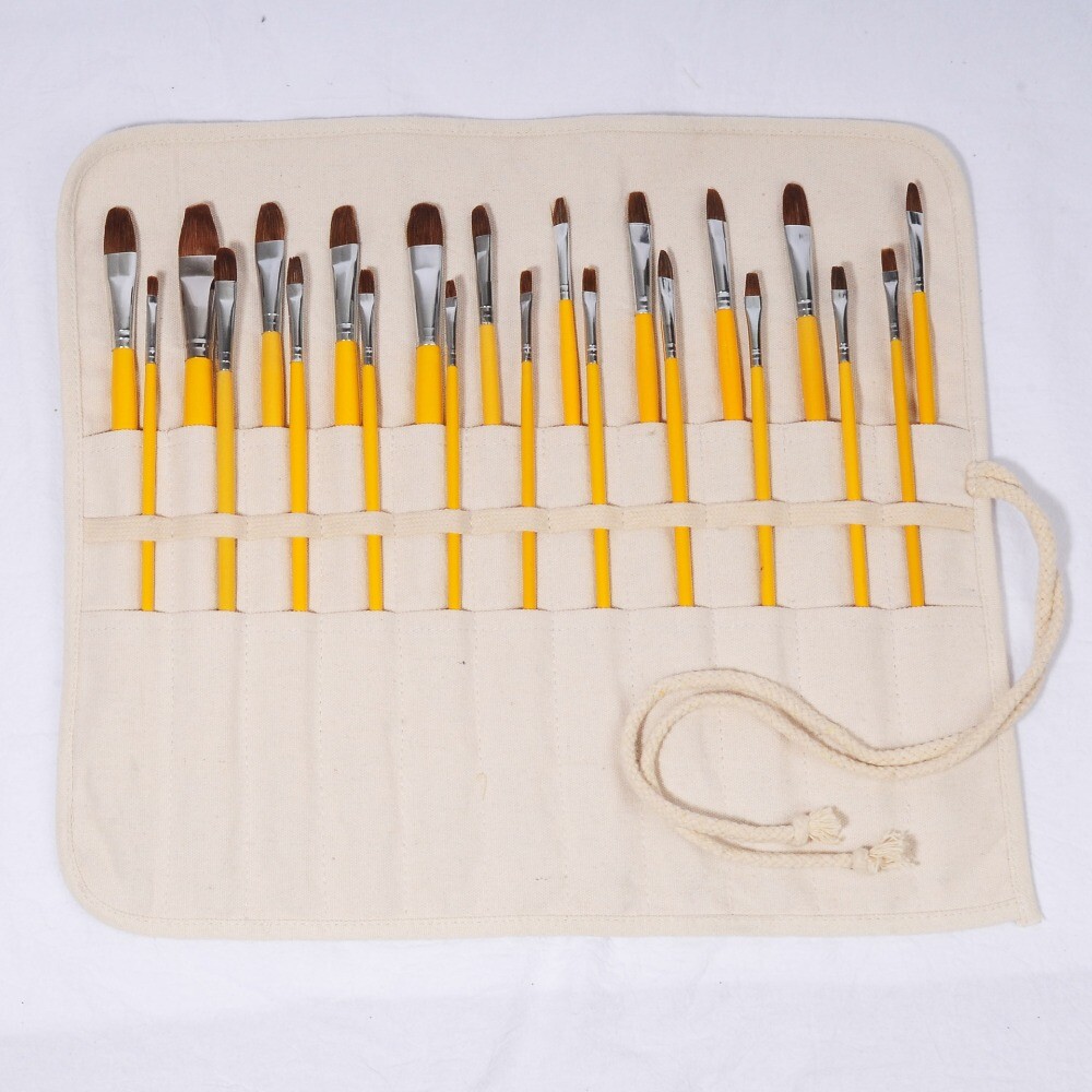 Canvas Brush Holder Roll Up Brush Bag For Art Paint Brushes eBay