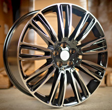 22" RANGE ROVER SPORT L320 L494 GLOSS BLACK/MACHINED LVLR DESIGN 9.5J ALLOYS X4