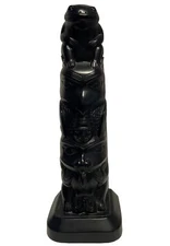 Boma Pearlite Totem Pole Statue Figurine Canada