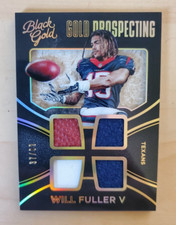 2016 Black Gold Will Fuller V Gold Prospecting Quad Patch 37/99 Texans #GQ-10