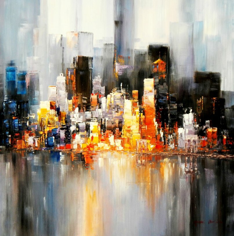 City Skyline Abstract Art