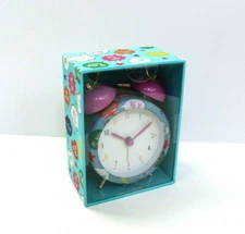 Mara Mi Chit Chat Print Classic Twin Bell Alarm Clock 5" NWT