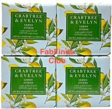 Crabtree  Evelyn Lemon Bar Soap Triple Milled 14oz 4x3.5oz 4pc Set
