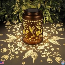 Waterproof Solar Lanterns Hummingbird Garden Decor for Outdoor Yard Patio