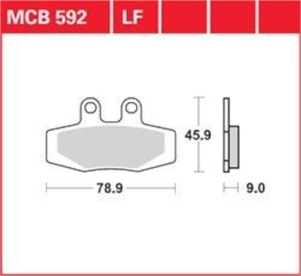 Plaquettes de frein LG MCB 592 endurance thermique pour KTM EXC600LC4