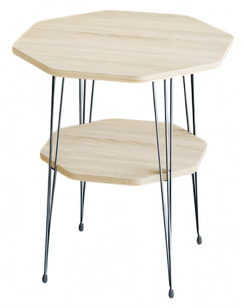 Beistelltisch Aus Metall In Beige Modern Eleganter Stil-image