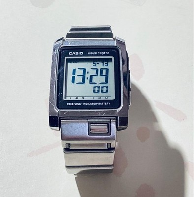 Casio Wave Ceptor Solar Digital Watch Stainless Waterproof wrist 18cm