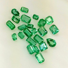 8,85ct Naturalny etiopski szmaragd mieszany kształt partia oczy czyste dobry połysk klejnoty