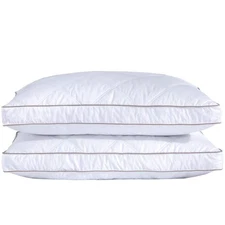 ® Goose Feathers and Down Pillow for Sleeping Gusseted Bed Hotel Collection P...