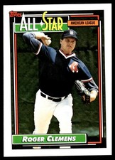 Roger Clemens 1992 Topps #405 Boston Red Sox MLB READ FREE SHIPPING AutographDen