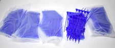 Lot of 500 Metric Pull Tight Blue Plastic Strap Seals 10" L Identification