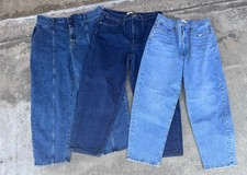 Lot x3 Madewell Womens ballon Blue Denim Jean...