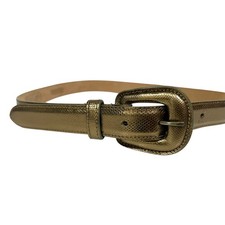 WCM New York Gold Genuine Reptile Vintage Belt USA Made Size M/ 3044 39