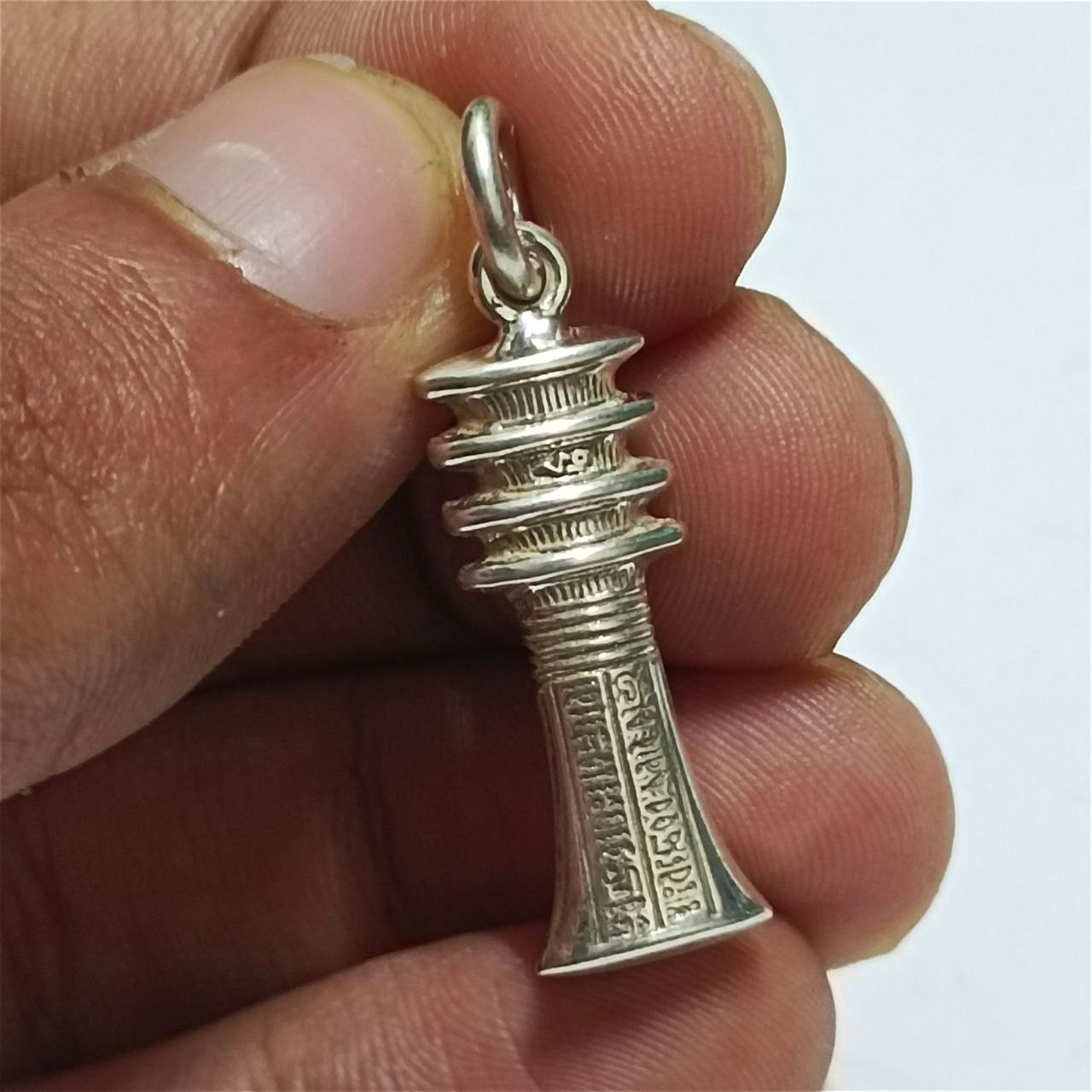 Sterling 925 Silver Egyptian Djed Pillar Pendant Ancient Handmade Jewelry