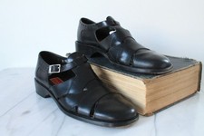 Cole Haan Woman's Black Leather Sandal Crafted in Italy Size 7.5