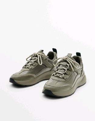 MASSIMO Dutti,  Sneaker,  grün, Echtleder, Mokassins, Halbschuh, Neuware, 38