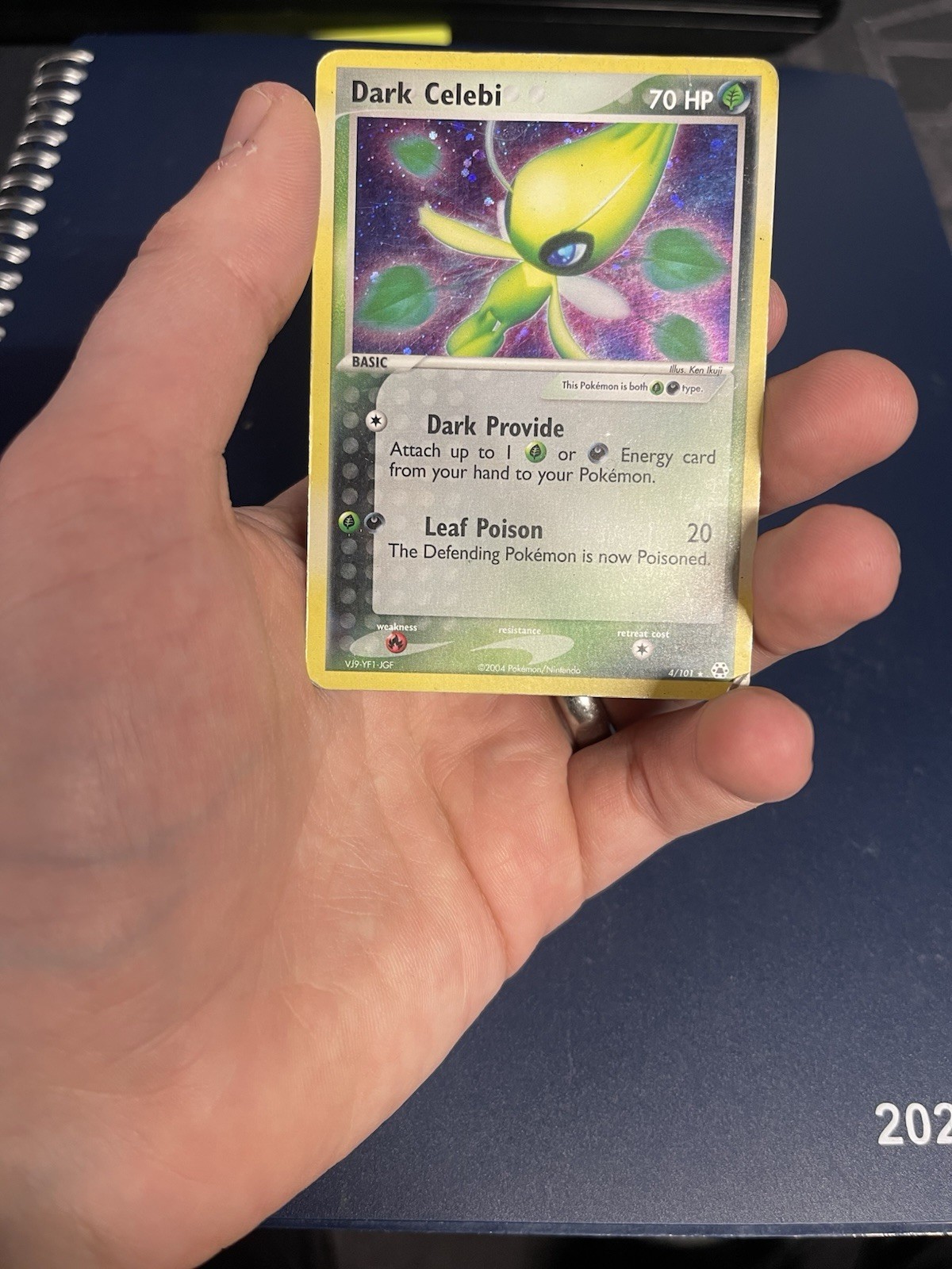 Celebi Dark 4/101 Hidden Legends Holo Pokemon Fair Condition
