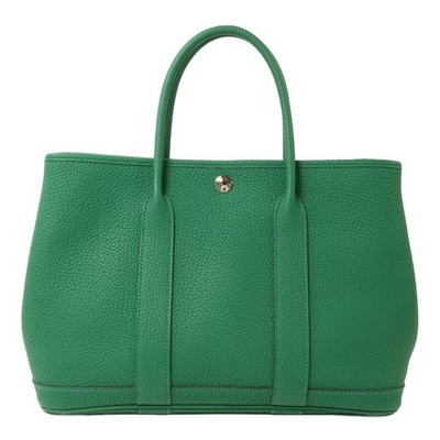 HERMES PHW Garden Party TPM Tote Bag Negonda Leather Vert Vertigo