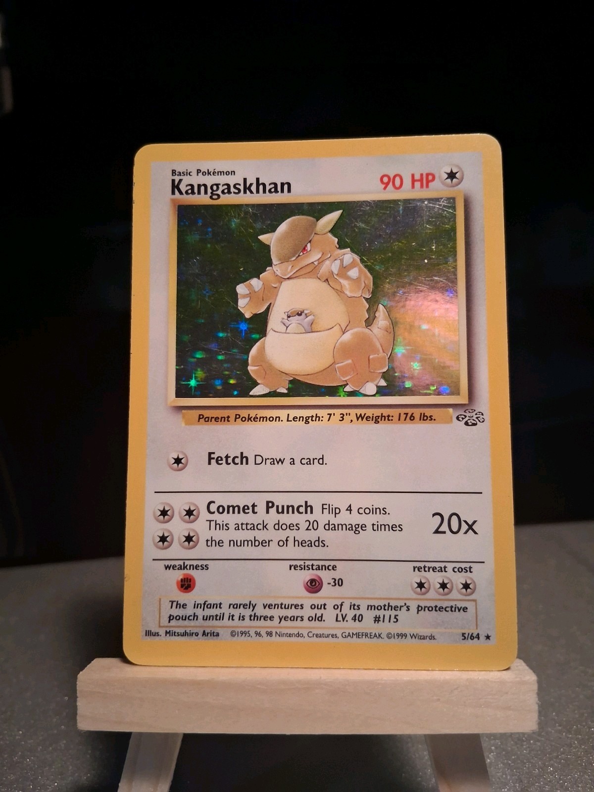 Pokémon TCG Kangaskhan Holo Rare Card 5/64 Jungle Unlimited