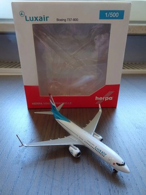 Herpa Luxair Boeing 737-800 - LX-LBA - 1:500 - 528436 - NG&OVP