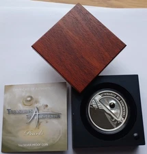 2011 Treasures of Australia Pearls 1 oz Silver Proof Coin w/ Keshi Pearl, Perth