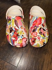 Crocs Classic Floral Painted Clog Womens BRAND NEW size11 211587