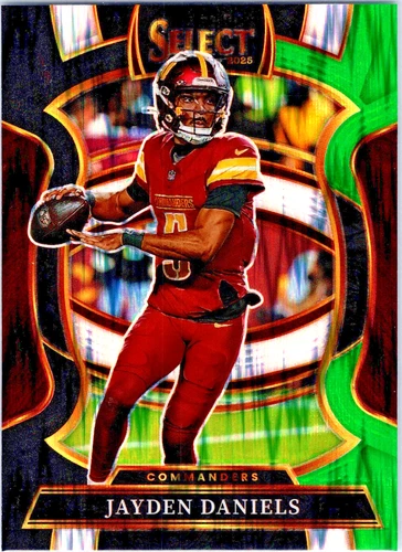 2025 Panini Select - Concourse Jayden Daniels #88 Black & Green Shock Prizm