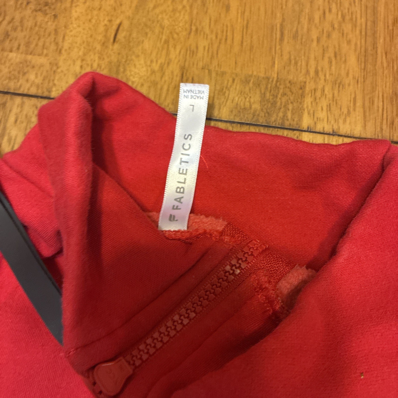 Fabletics Red Jacket  Large Half Zip Performance … - image 2