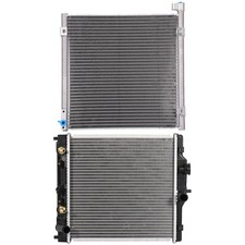 1 x Aluminum Core Radiator + 1 x AC Condenser For 1996-2000 Honda Civic