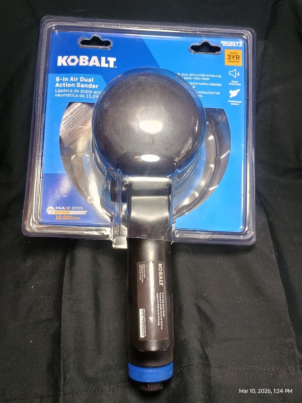 NEW Kobalt 6" Dual Action Sander Air Tool #0858973 SGY-AIR221