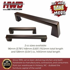 Bronze Handles Pull Knobs Kitchen Bath Cabinets Square Oil Rubbed Modern HWD