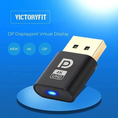 1PC 4K DP DisplayPort Dummy Plug   Virtual Display Adapter for PC Graphics Card